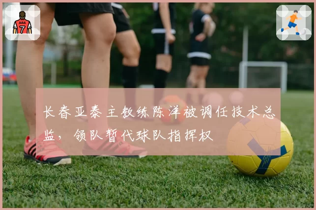 长春亚泰主教练陈洋被调任技术总监，领队暂代球队指挥权